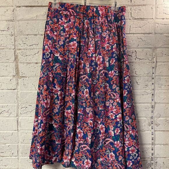 Vintage 80s floral Skirt Suit Set Medium - Picture 11 of 16